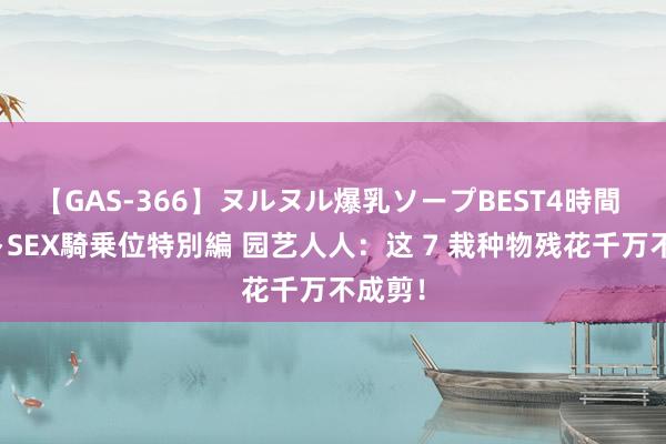 【GAS-366】ヌルヌル爆乳ソープBEST4時間 マットSEX騎乗位特別編 园艺人人：这 7 栽种物残花千万不成剪！