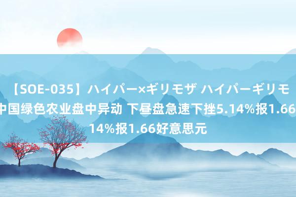 【SOE-035】ハイパー×ギリモザ ハイパーギリモザ Ami 中国绿色农业盘中异动 下昼盘急速下挫5.14%报1.66好意思元