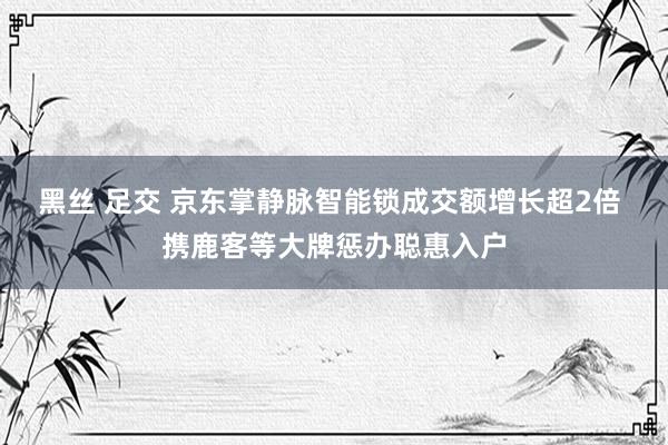 黑丝 足交 京东掌静脉智能锁成交额增长超2倍 携鹿客等大牌惩办聪惠入户