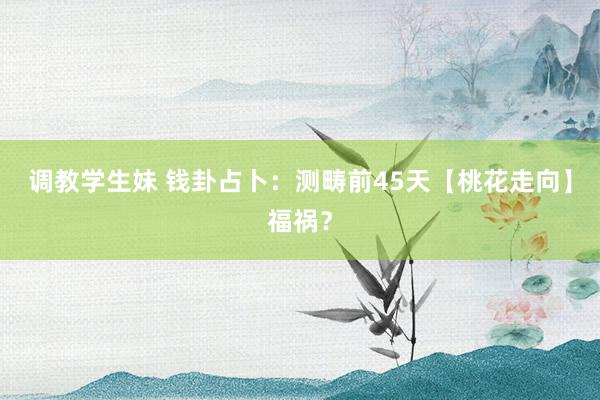 调教学生妹 钱卦占卜：测畴前45天【桃花走向】福祸？