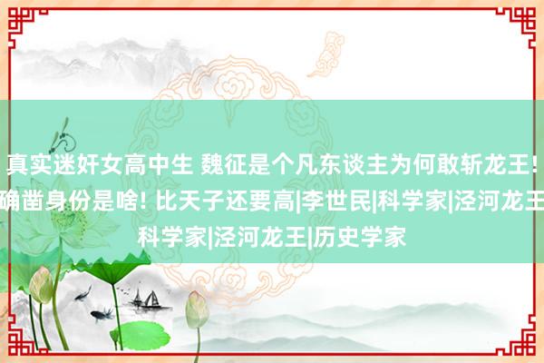 真实迷奸女高中生 魏征是个凡东谈主为何敢斩龙王! 望望他的确凿身份是啥! 比天子还要高|李世民|科学家|泾河龙王|历史学家